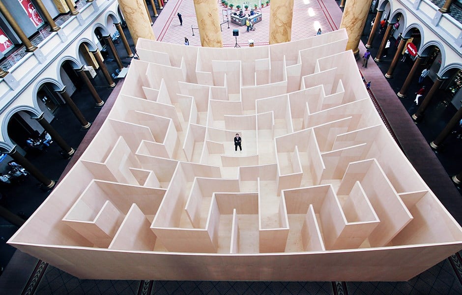 An inverse labyrinth
