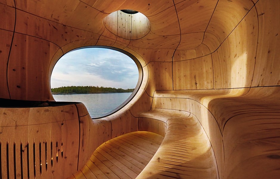3D scanner creates curvaceous sauna