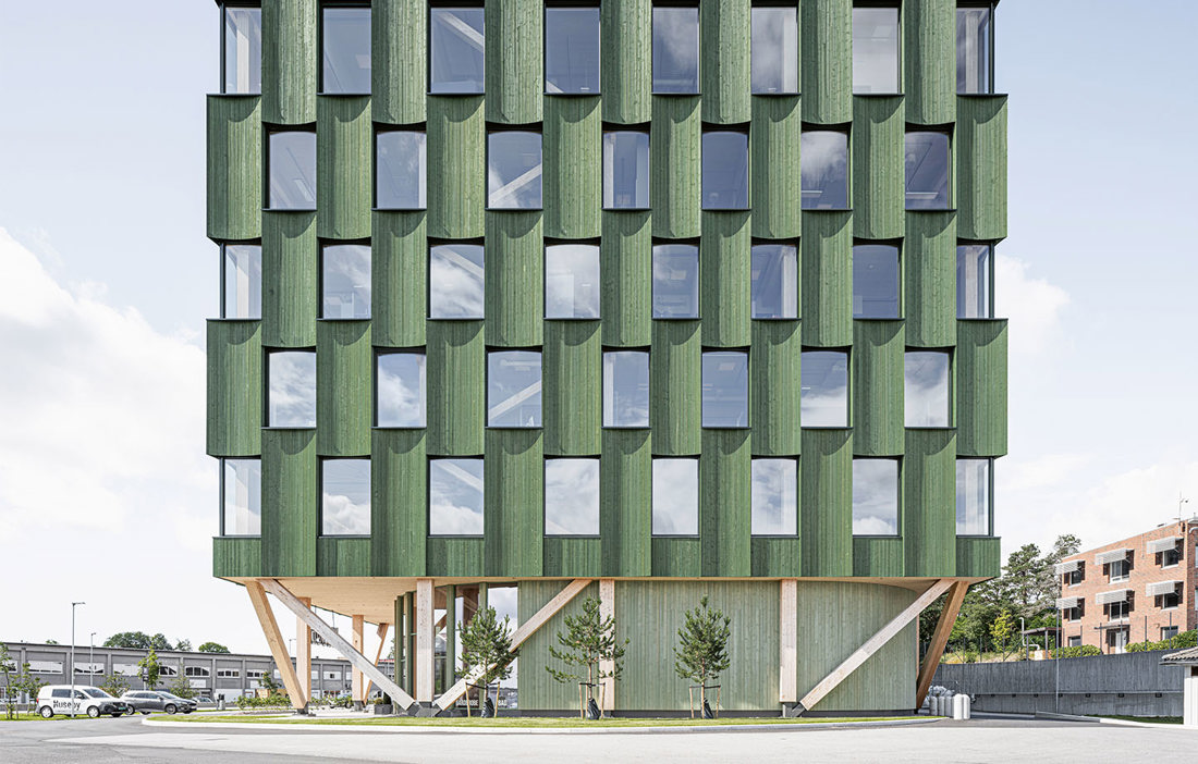 Flexible office block has unique identity - Swedish Wood